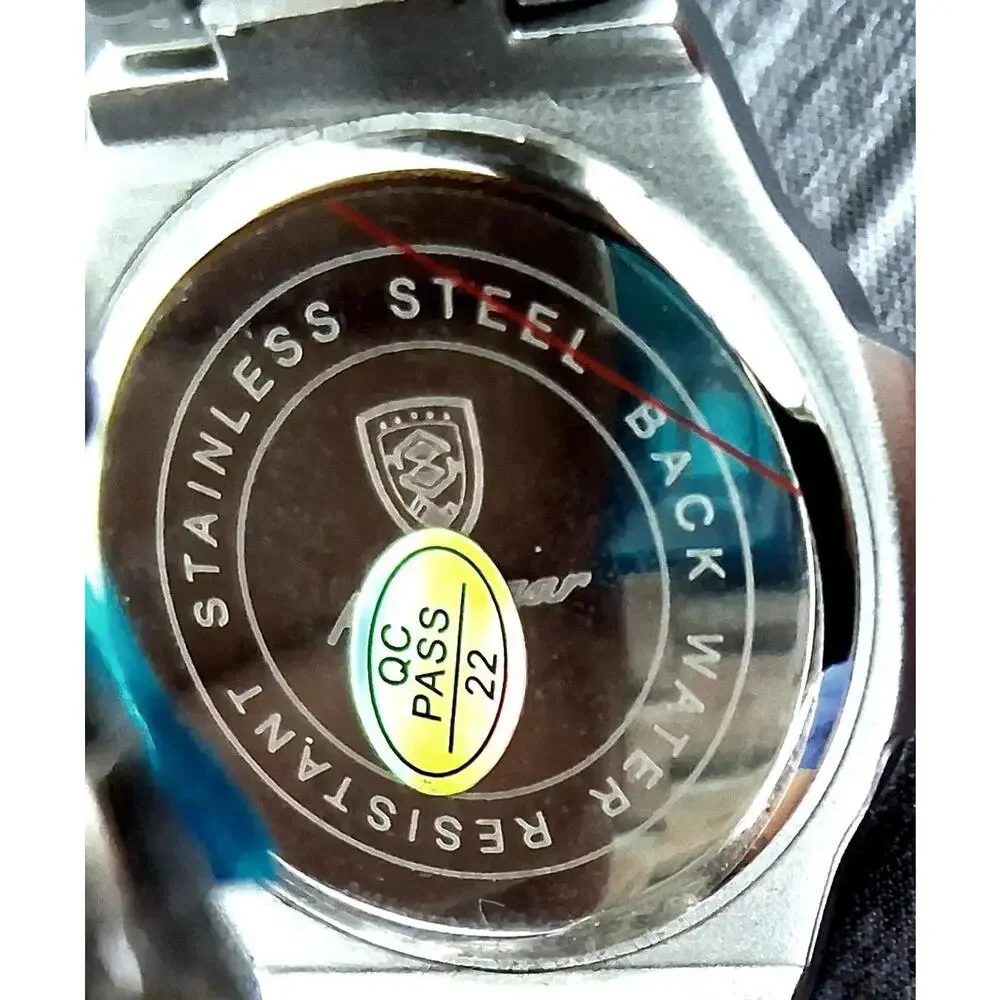 Vintage Poedagar Nautilis Black‎ Guilloché Dial Mens Watch
